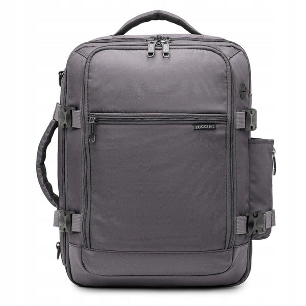 Backpack for airplane PUCCINI PM90172 grey, hand luggage 40x30x20cm
