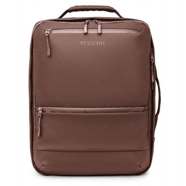 Backpack for airplane Puccini PM90361 brown hand luggage Wizzair/ Ryanair