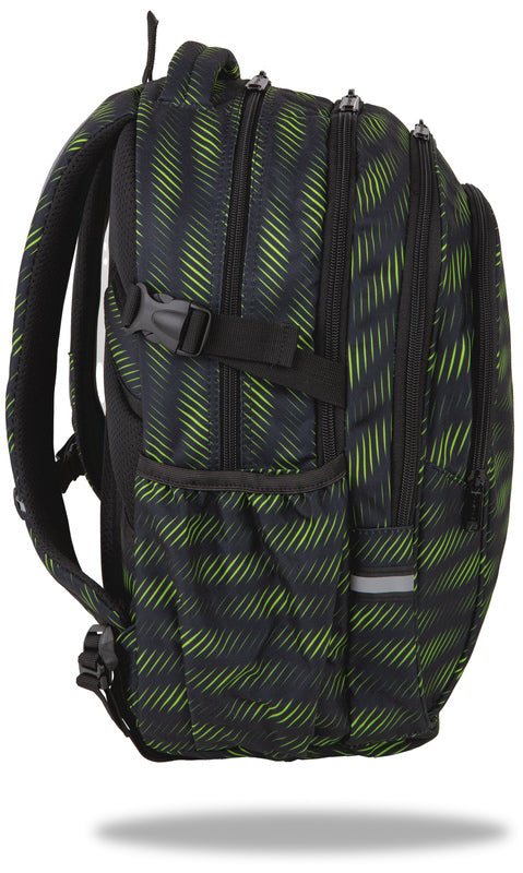 Backpack for grades 4-8 youth Factor Limeh CoolPack black and green Brand CoolPack