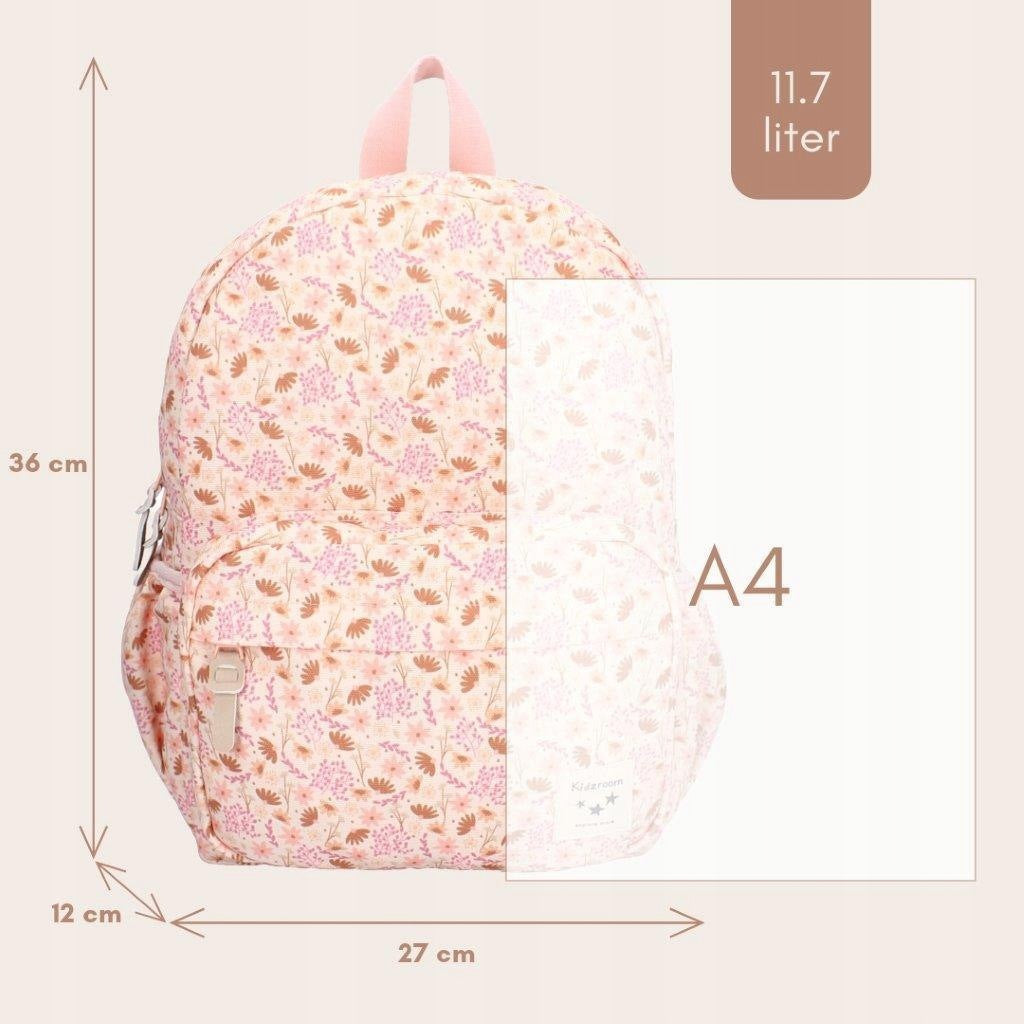 Backpack for kindergarten school for children L Memories Flowers Pink KIDZROOM Manufacturer code 030-00738