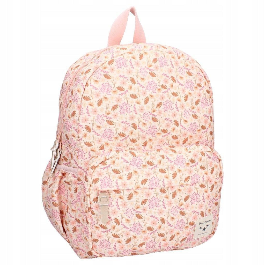 Backpack for kindergarten school for children L Memories Flowers Pink KIDZROOM