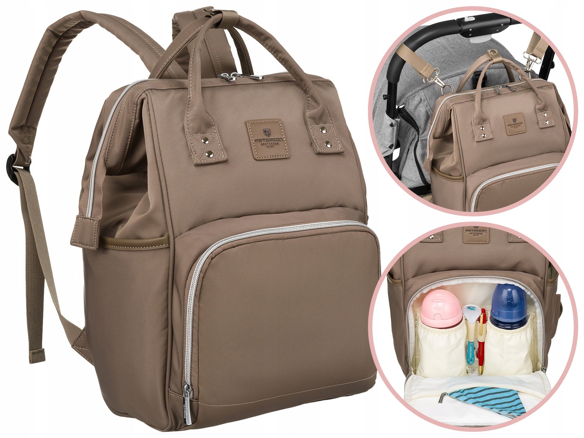 Backpack for mommy women's multifunctional stroller bag mommy bag PETERSON