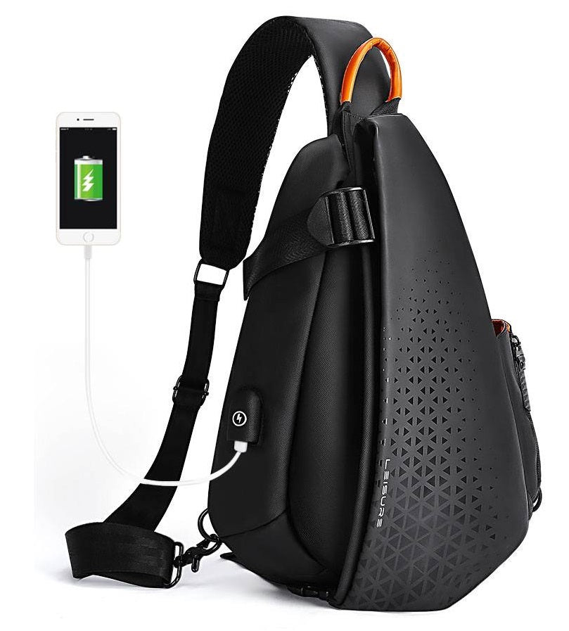 Backpack for one shoulder laptop tablet USB (I222)