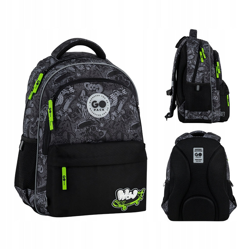 Backpack for school for boys 9-12 years multi-chamber format A4 GoPack
