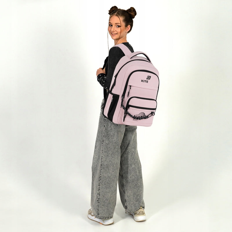 Backpack for youth school for girls pink chain Kite Packaging status original