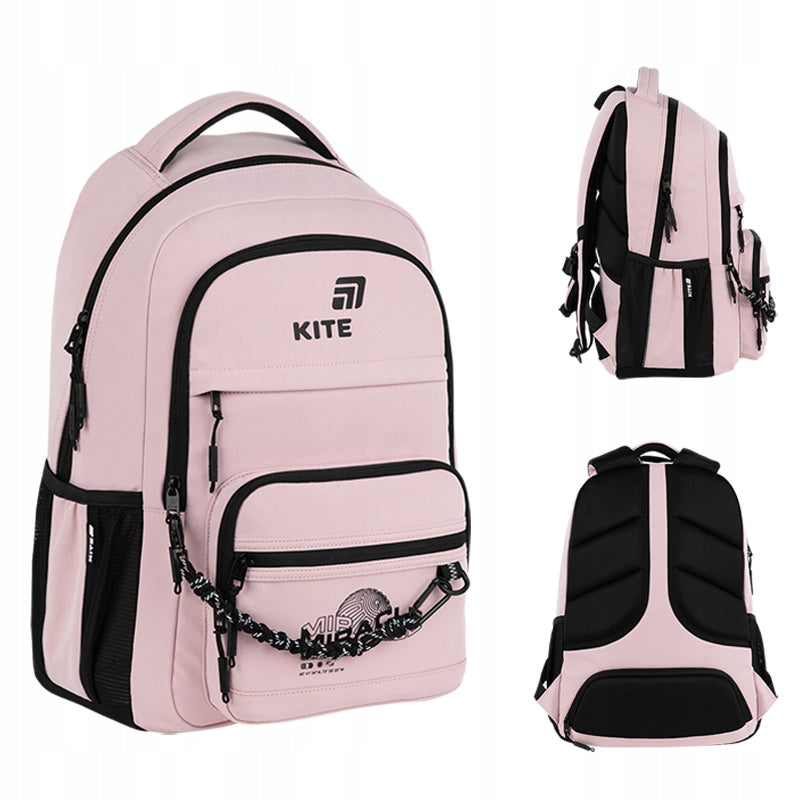Backpack for youth school for girls pink chain Kite