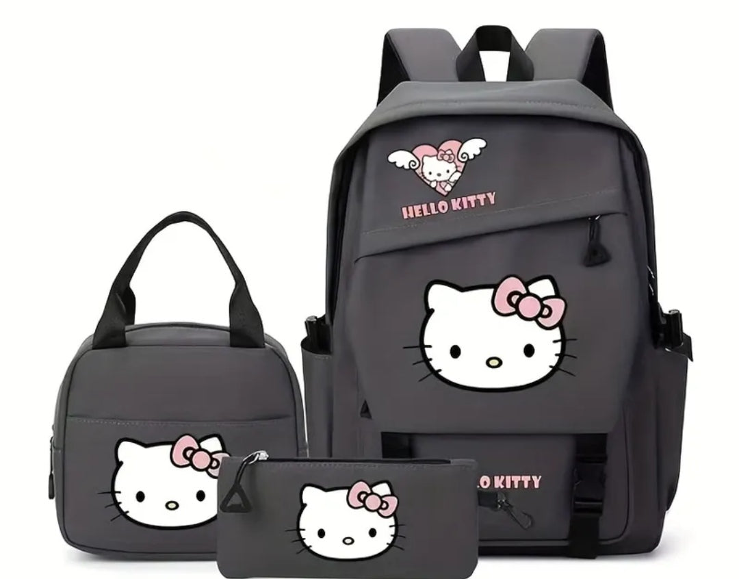 Backpack grey hello kitty