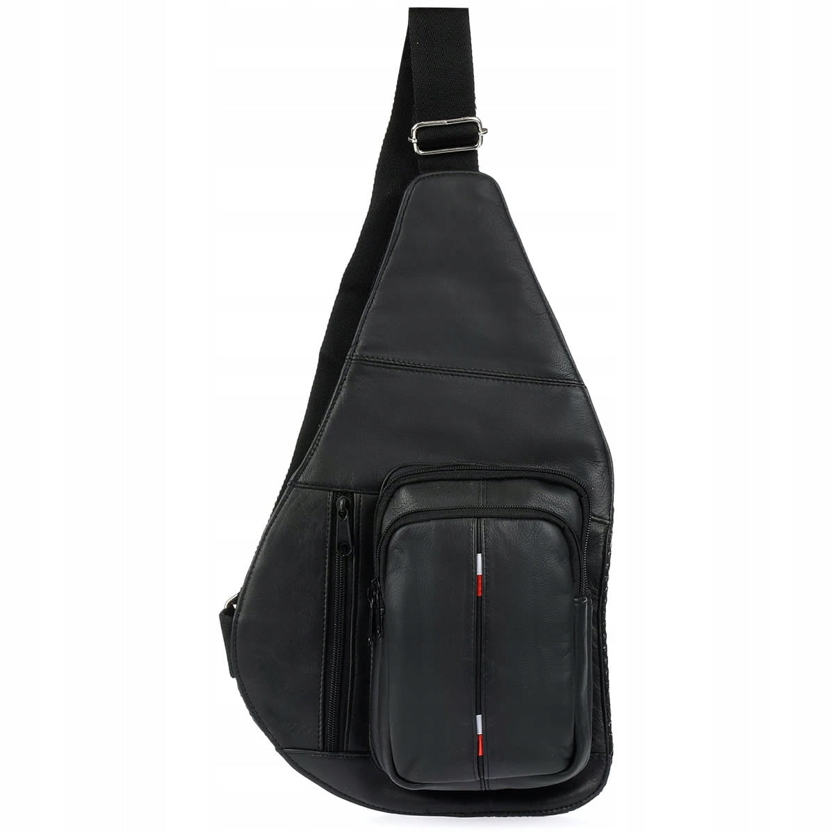 Backpack leather pouch black Bellugio crossbody for city shoulder