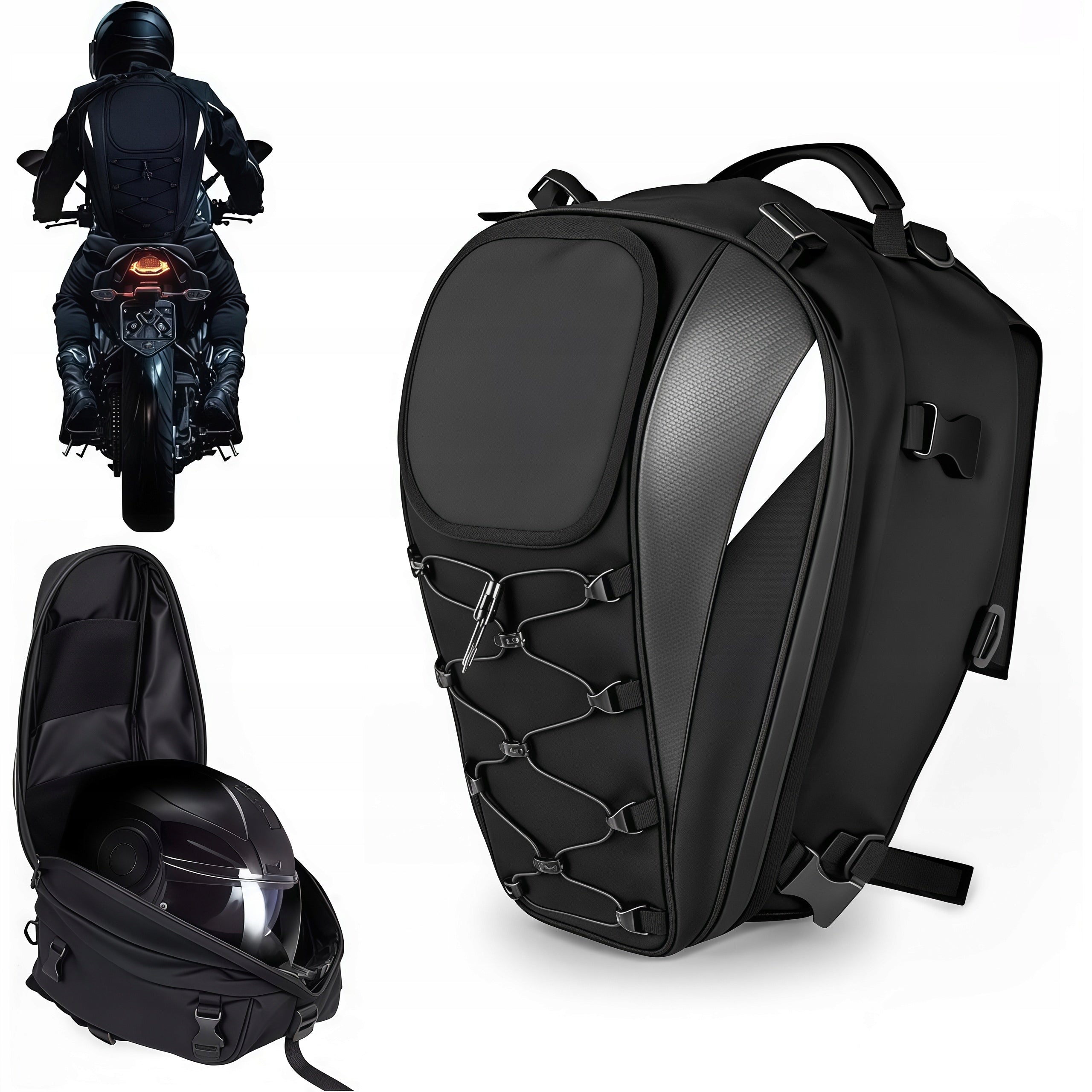 Backpack motorcycle helmet motorcycle seat bag waterproof 38L