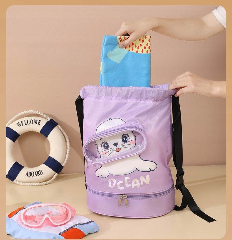 Backpack pool bag beach for kids sports training waterproof seal Brand no brand