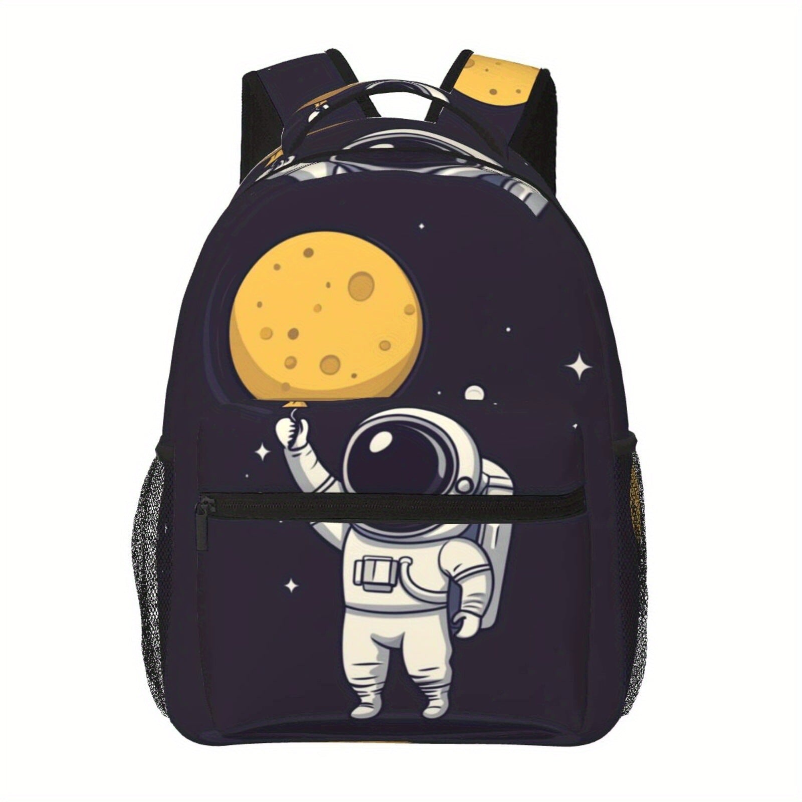 Backpack with Astronaut Pattern, Full Color, Student Use, Shoulder & Waist Protection