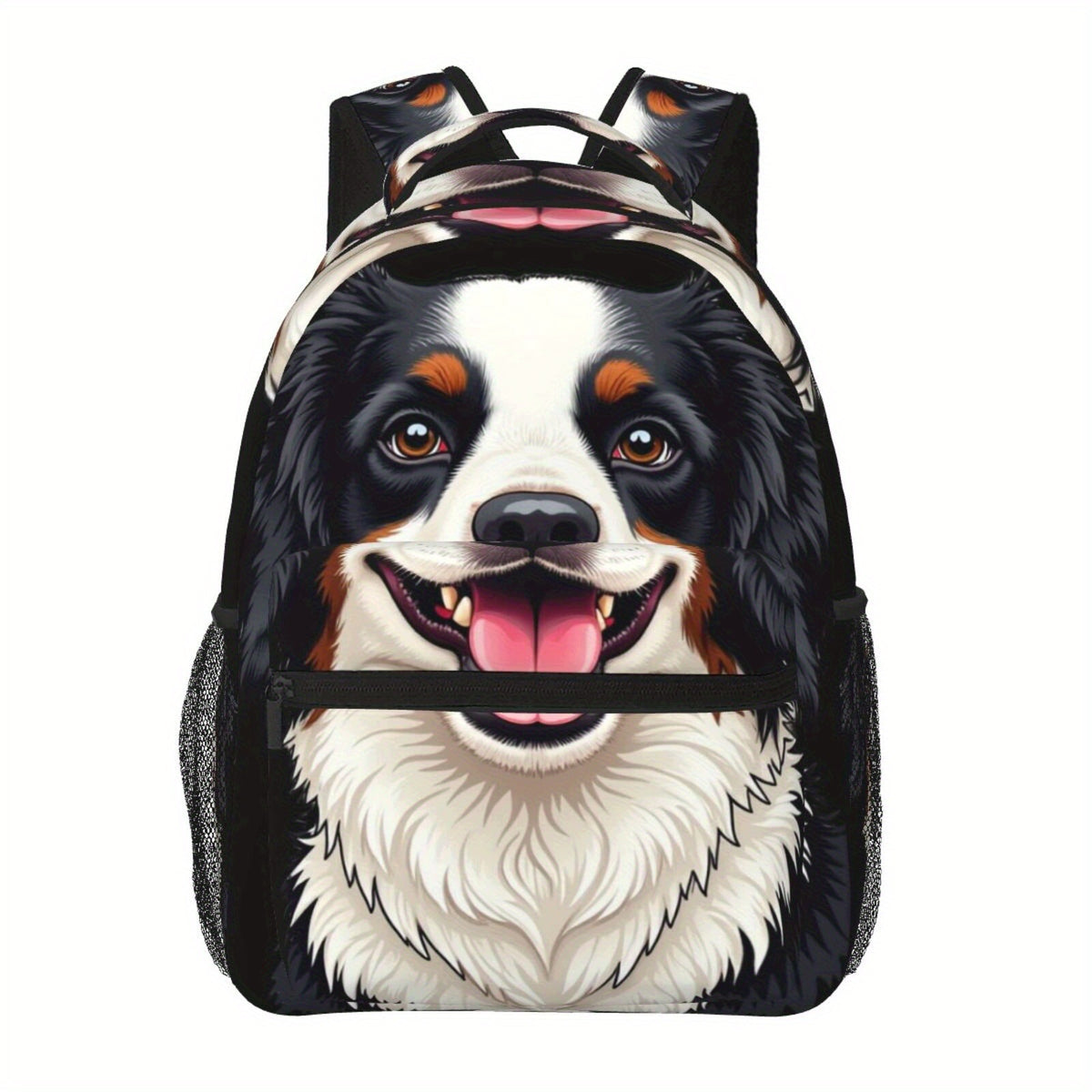 Backpack with Bernese Mountain Dog Print, Lightweight School Bag with Laptop Compartment