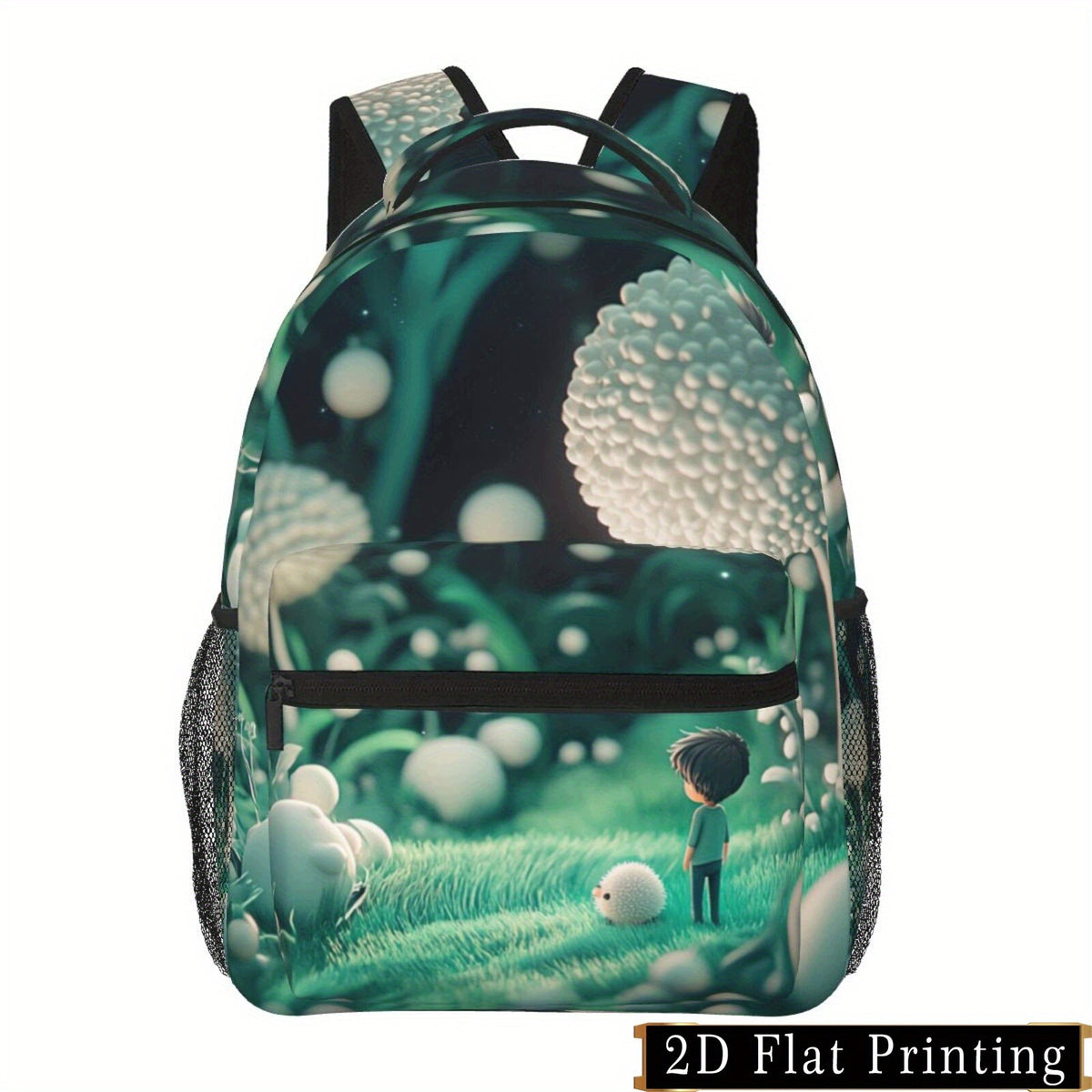 Backpack with Dream Forest Rabbit Print, Laptop Bag, Multi-Compartment