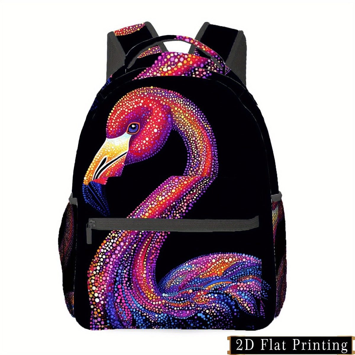 Backpack with Flamingo Floral Pattern for Travel and School