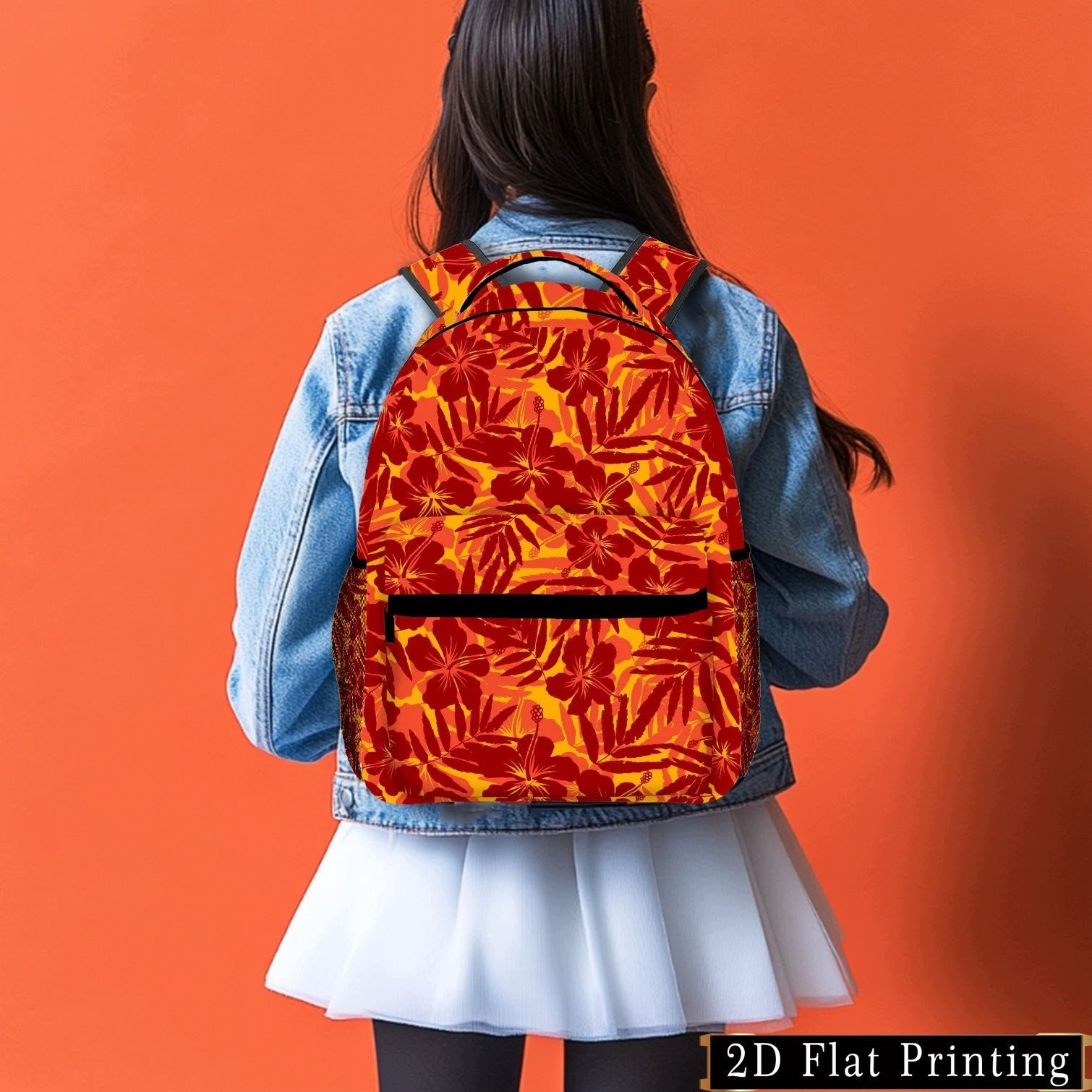 Backpack with Floral Print for Campus