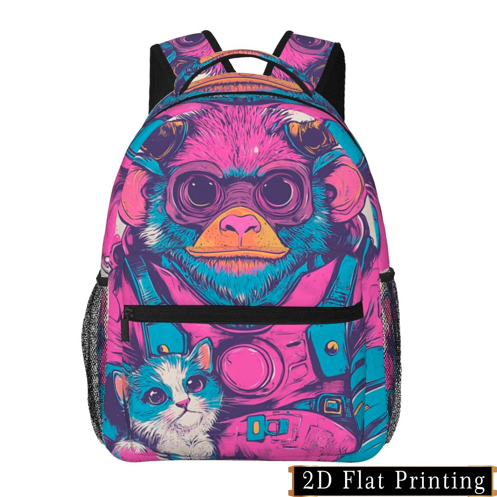 Backpack with Gorilla Print for Campus and Travel