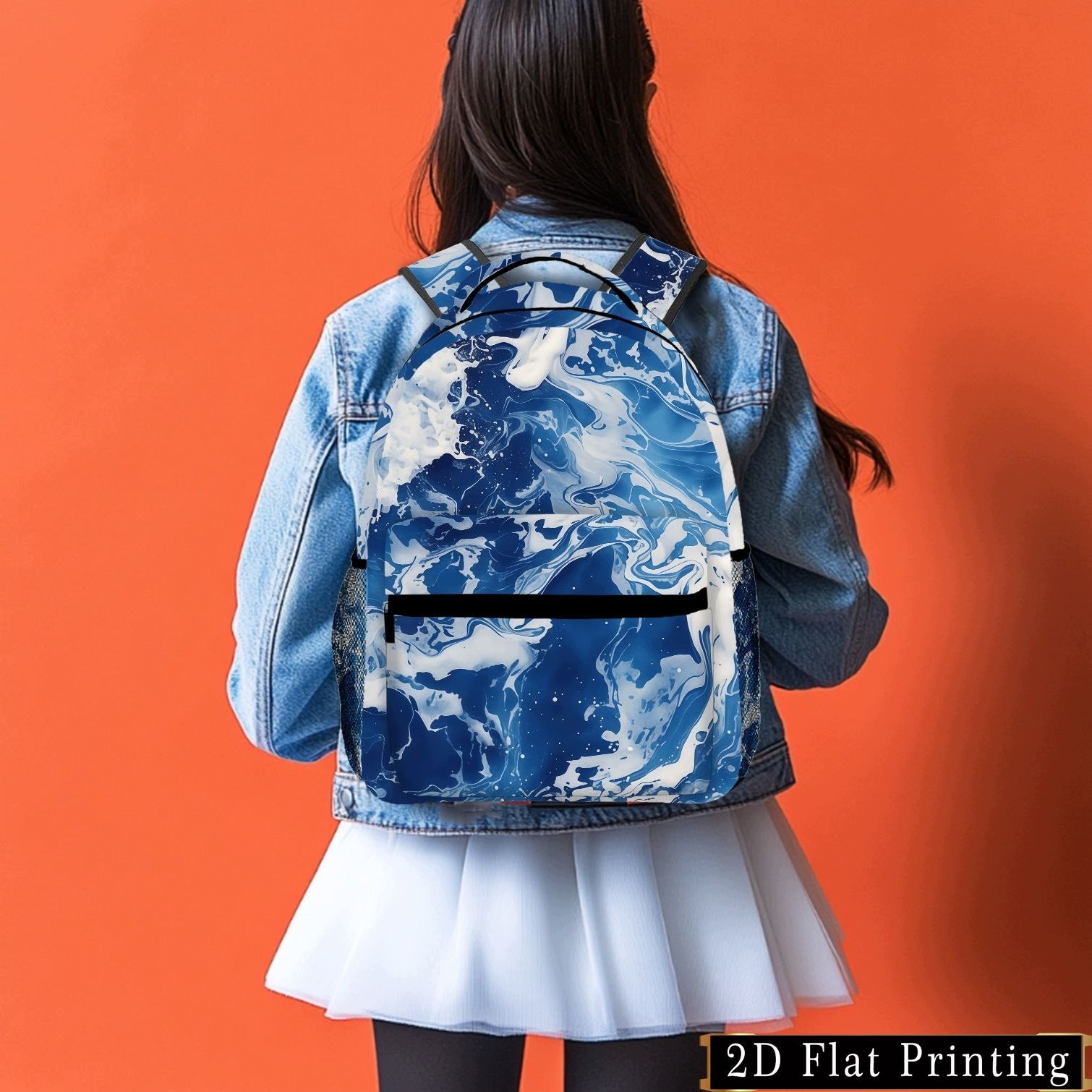 Backpack with Marble Texture Pattern for iPad and Laptop