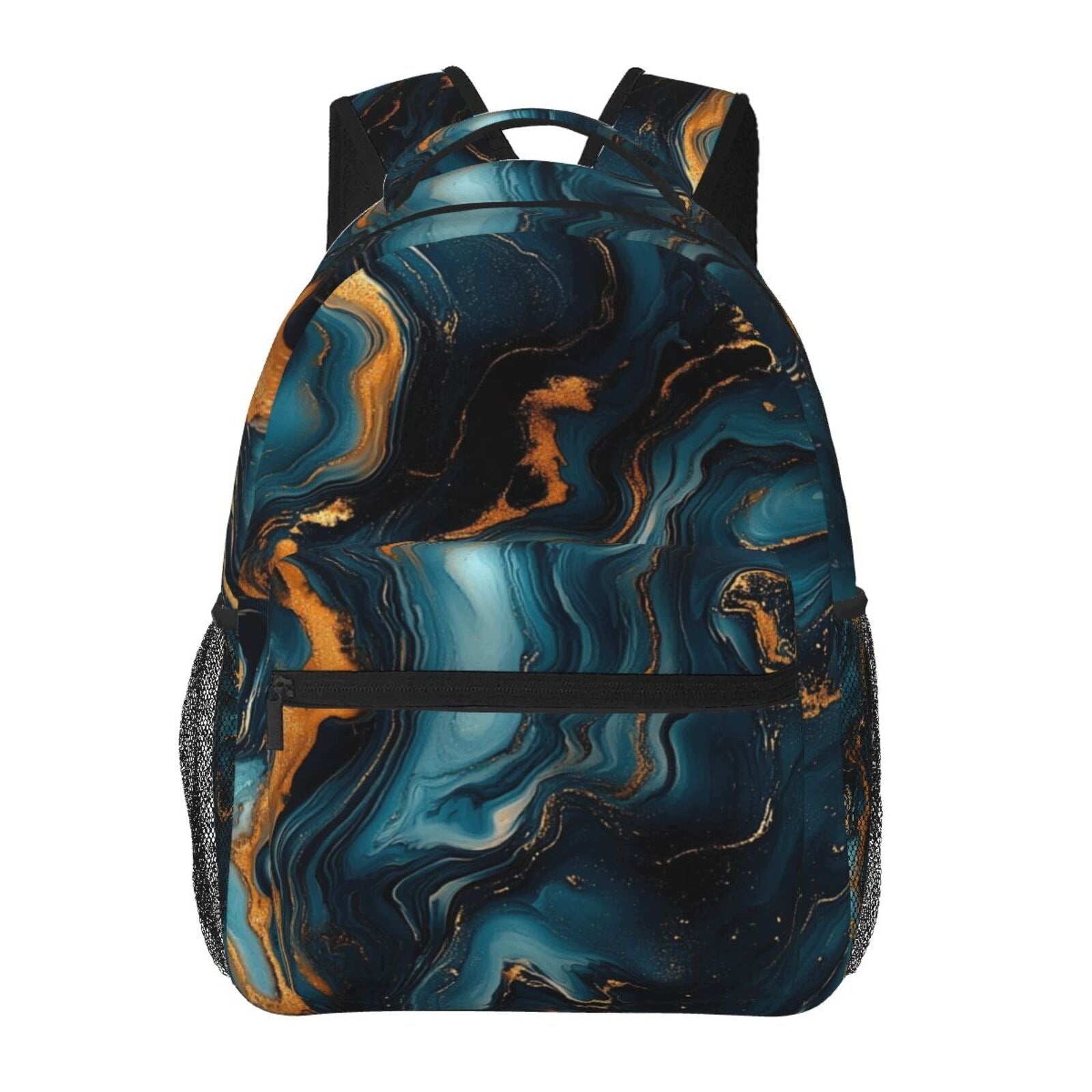 Backpack with Starry Sky Print and Waist Support for Travel