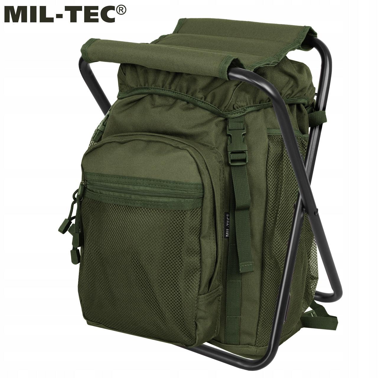 Backpack with chair hiking folding fishing chair Mil-Tec 20L Olive Manufacturer code 14059001