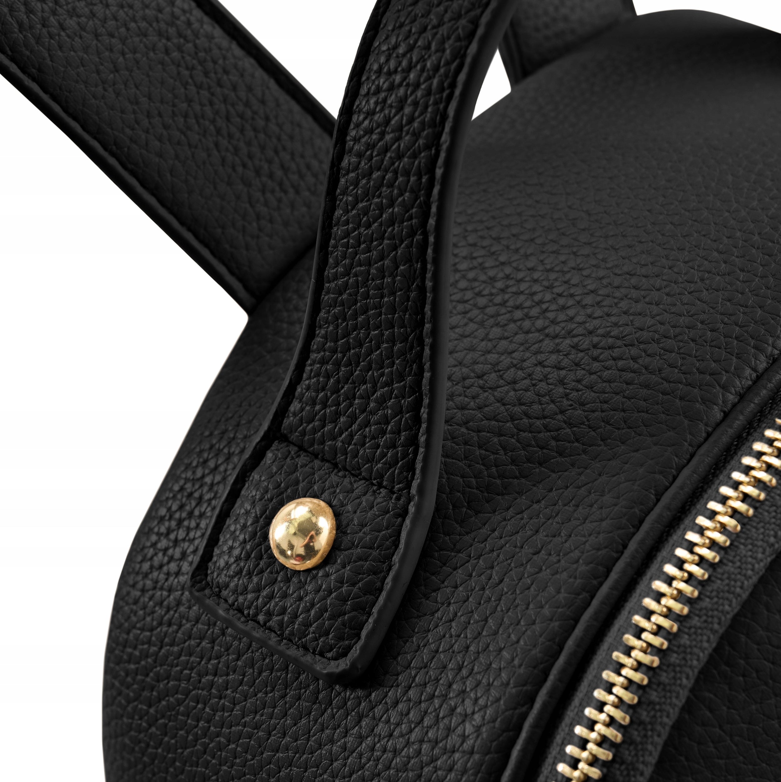 Backpack with eco-leather MILEY BETLEWSKI autumn winter women's backpack small Color black