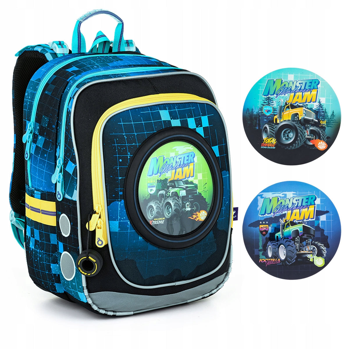 Backpack with monstertruck Topgal ENDY 22013 1-3 class for boy