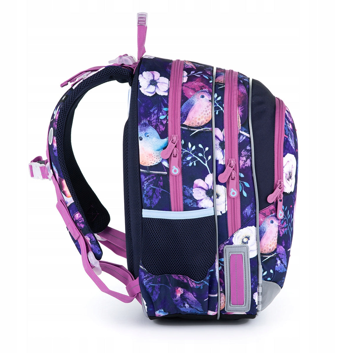 Backpack with purple birds Topgal ELLY 21004 Manufacturer code ELLY_21004_B