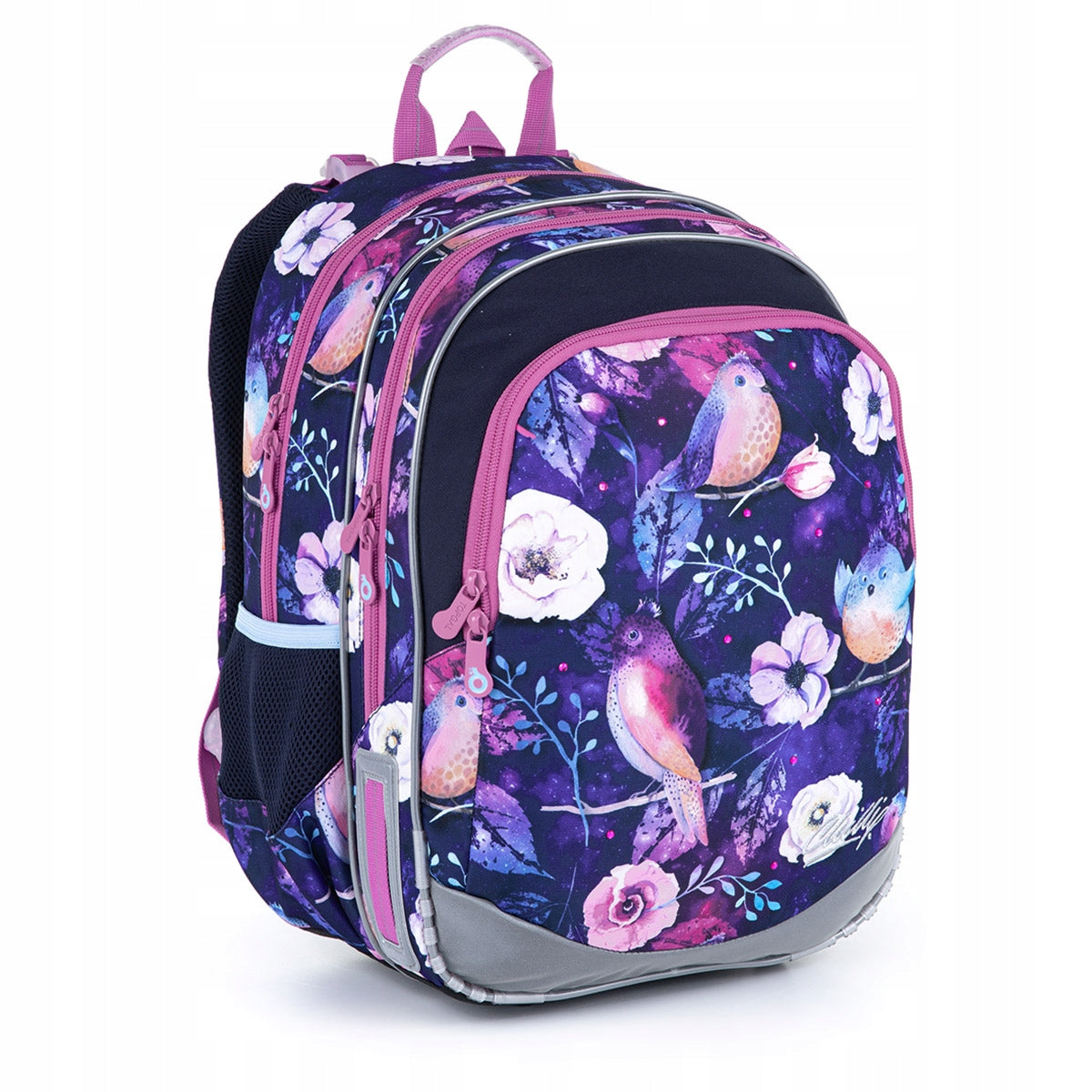 Backpack with purple birds Topgal ELLY 21004