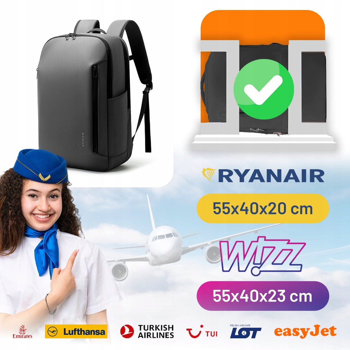 Backpack with space for a 15.6" laptop for work capacious functional urban EAN (GTIN) 5905601835899