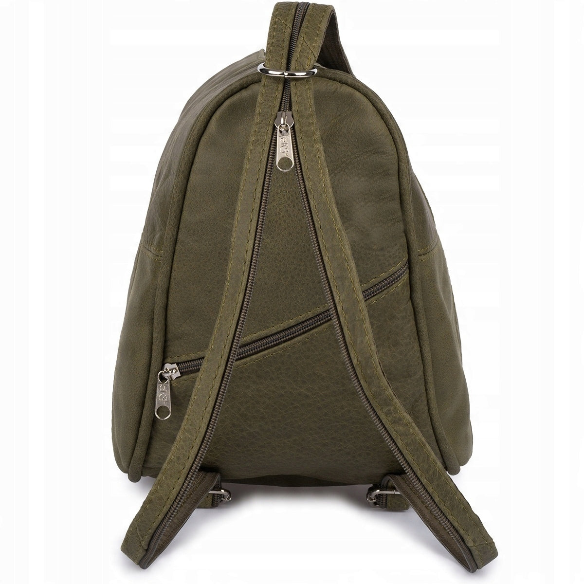 Backpack women's leather bag 2in1 Beltimore olive 019 Brand Beltimore