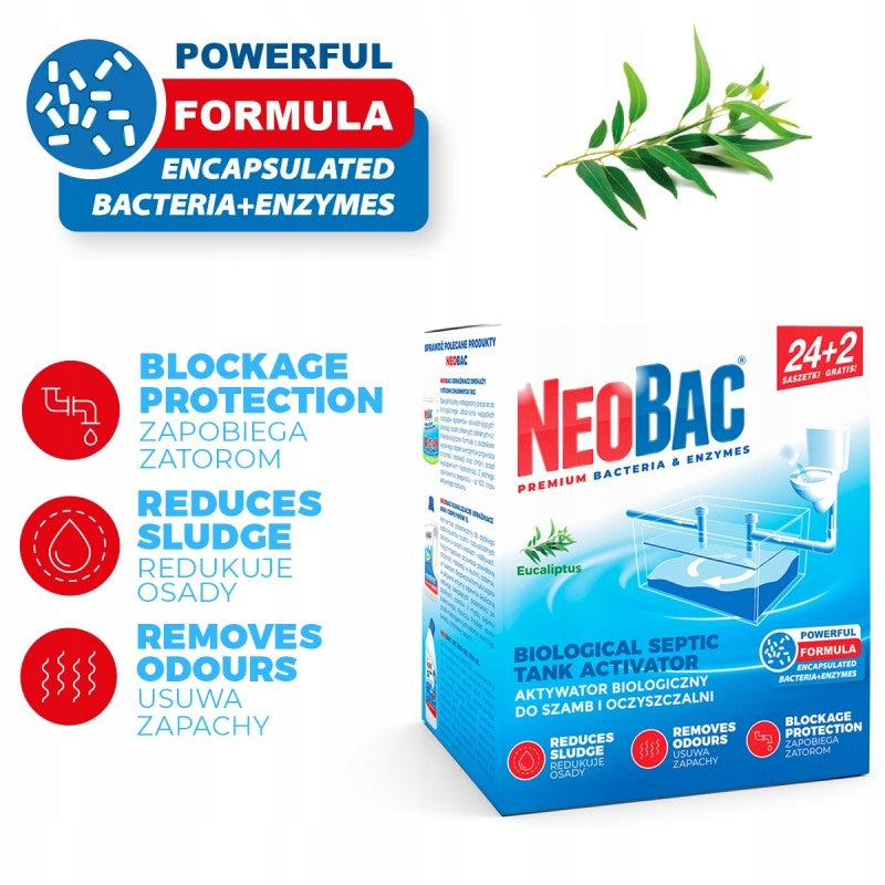 Bacteria for SEPTIC TANK NeoBac Sachets 2in1 ODORY SHEEPSKIN COAT FAT 6M Manufacturer code 5906395528257