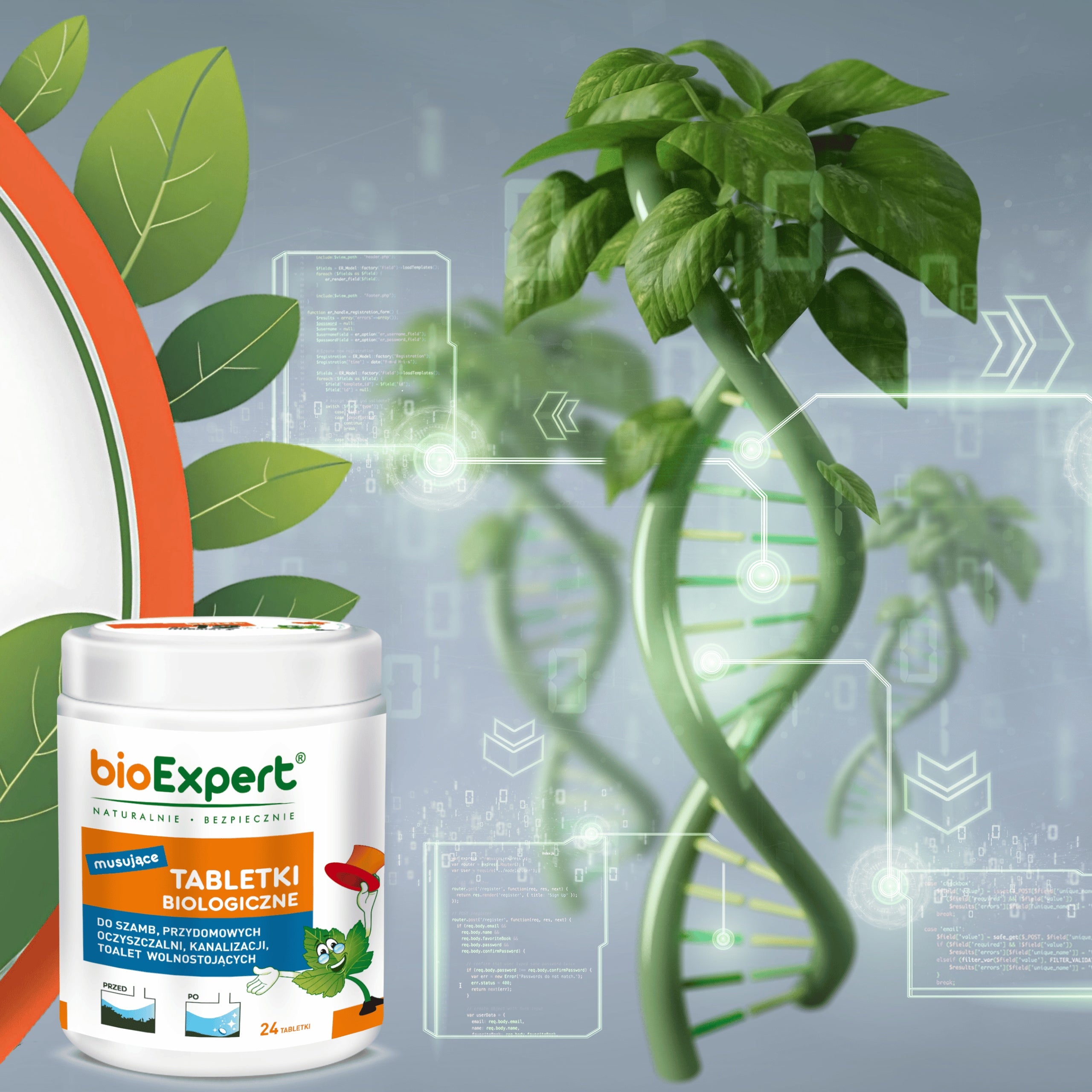 Bacteria for septic tank Biological tablets for 2 YEARS 24pcs + GEL| bioExpert Manufacturer code 5902837823430