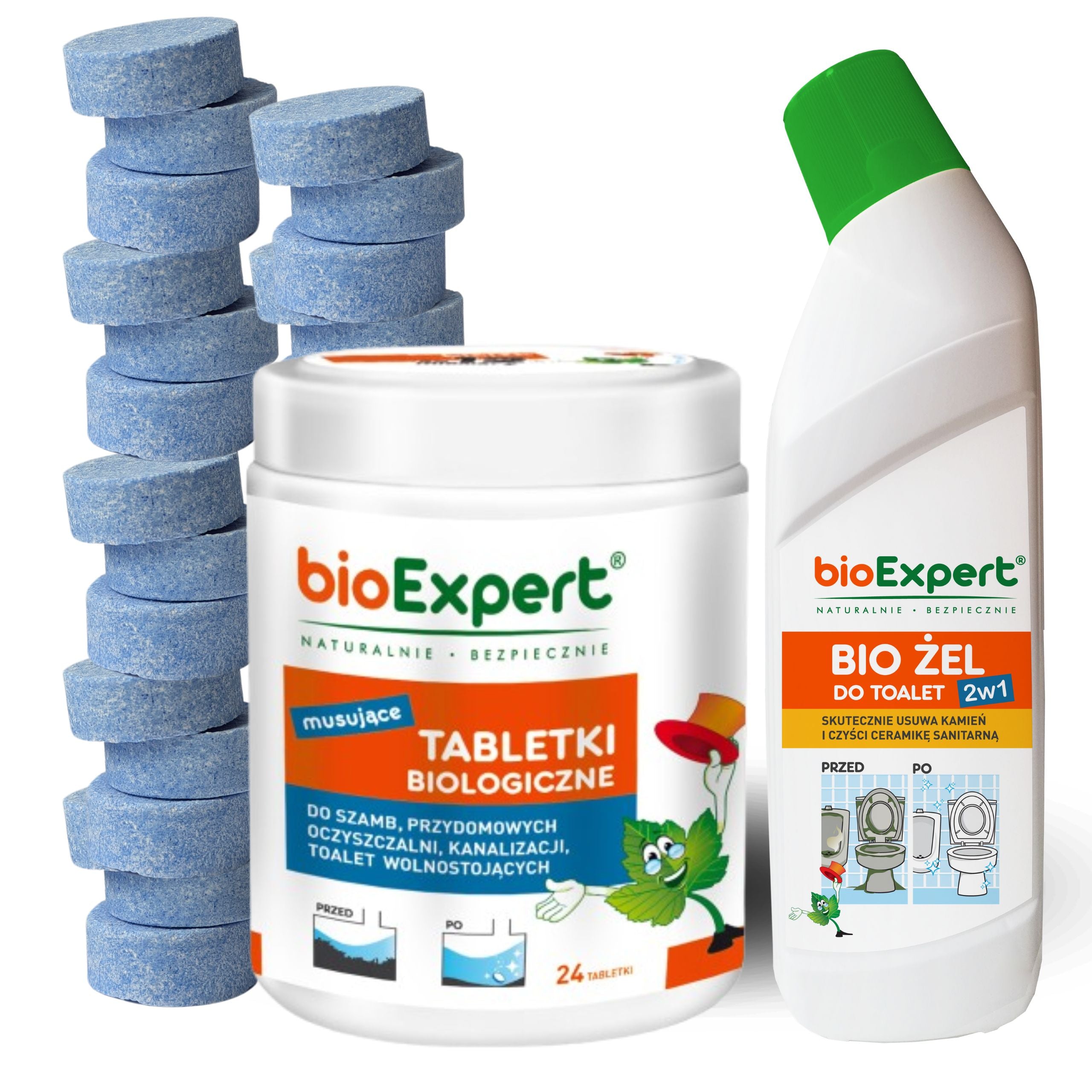 Bacteria for septic tank Biological tablets for 2 YEARS 24pcs + GEL| bioExpert