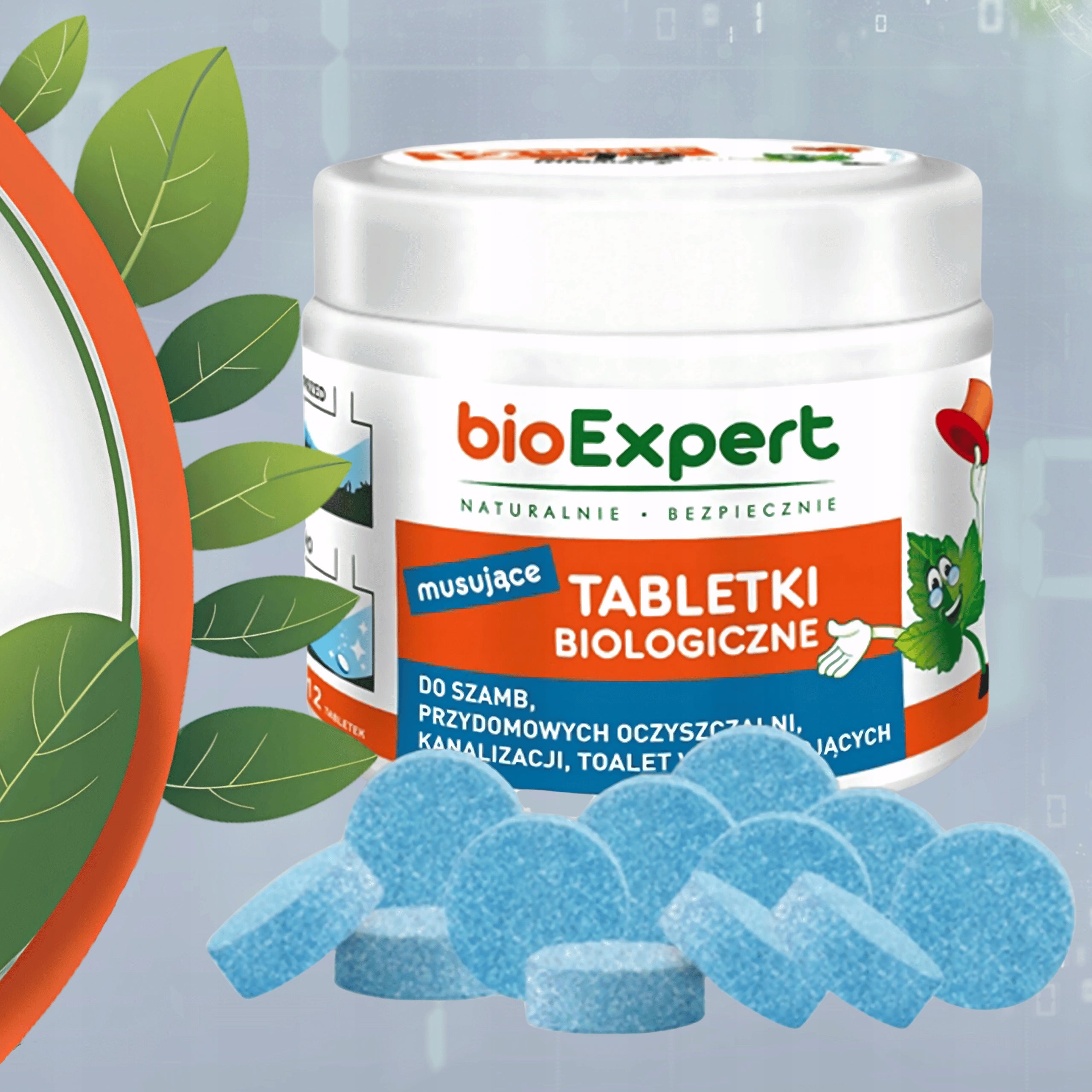 Bacteria for septic tank Sparkling BIO tablets FOR THE YEAR 12 pcs | bioExpert Packaging status original