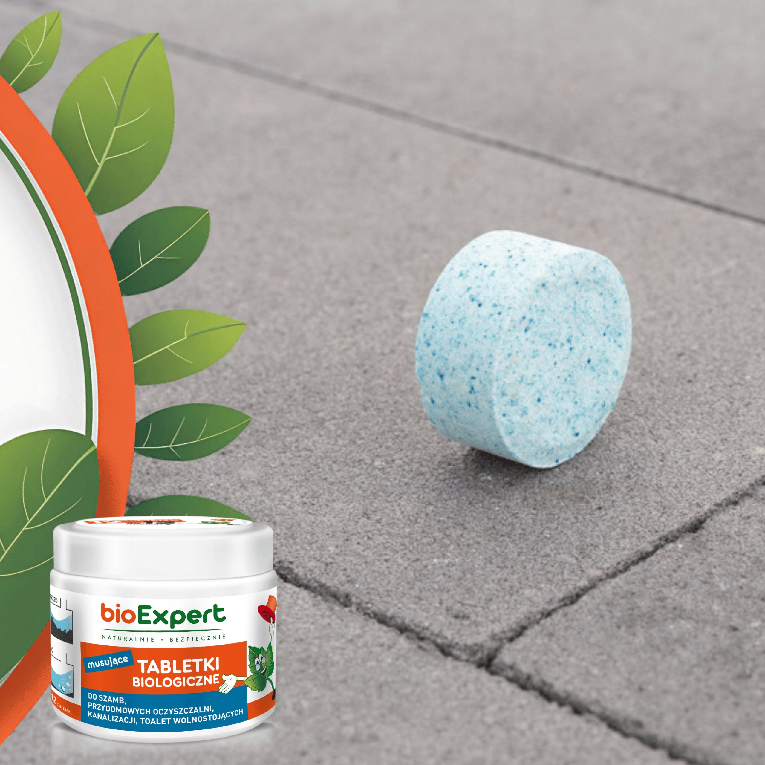Bacteria for septic tank Sparkling BIO tablets FOR THE YEAR 12 pcs | bioExpert Properties eliminating odors unblocking drainage