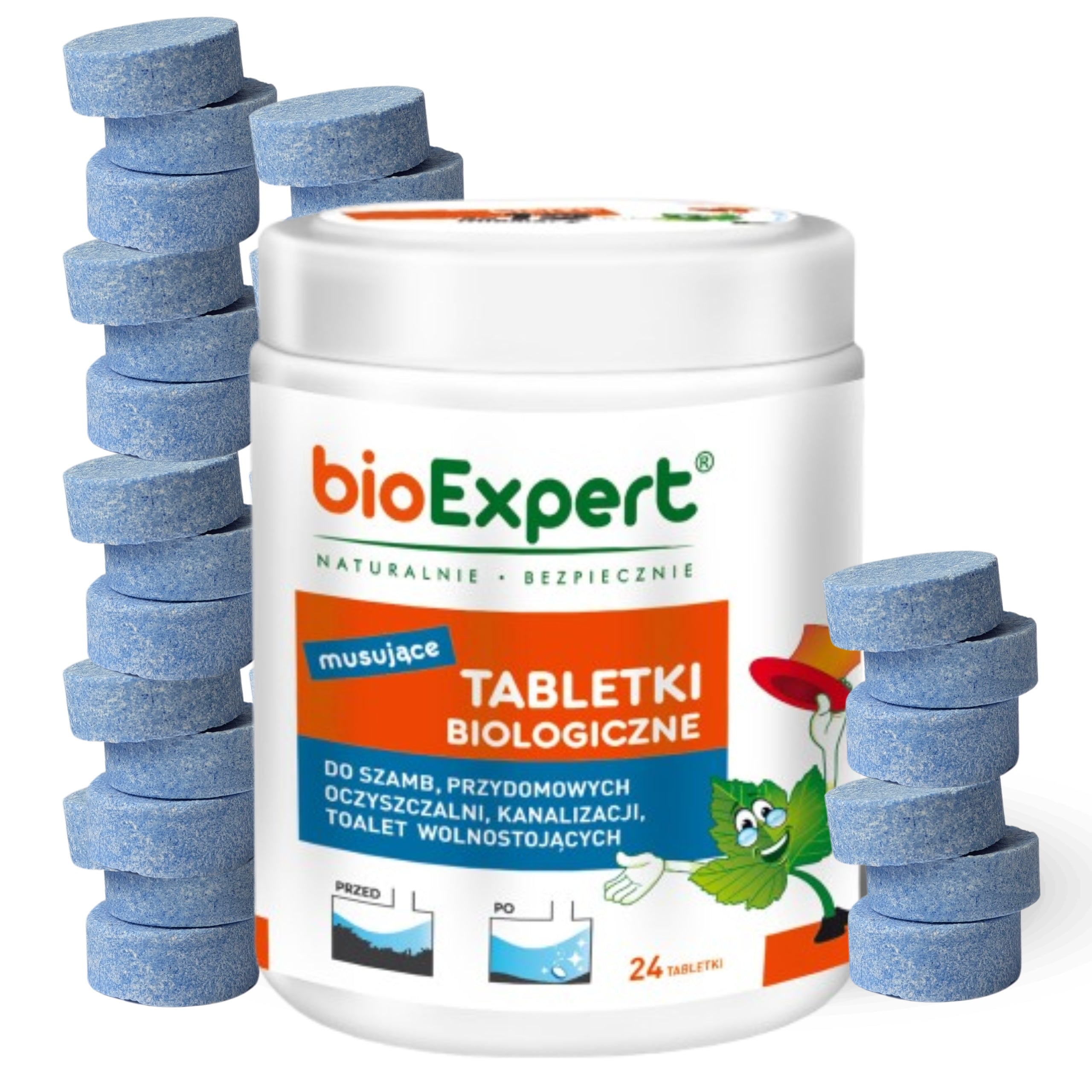 Bacteria for septic tank Sparkling tablets treatment plant TWO YEARS 24pcs bioExpert