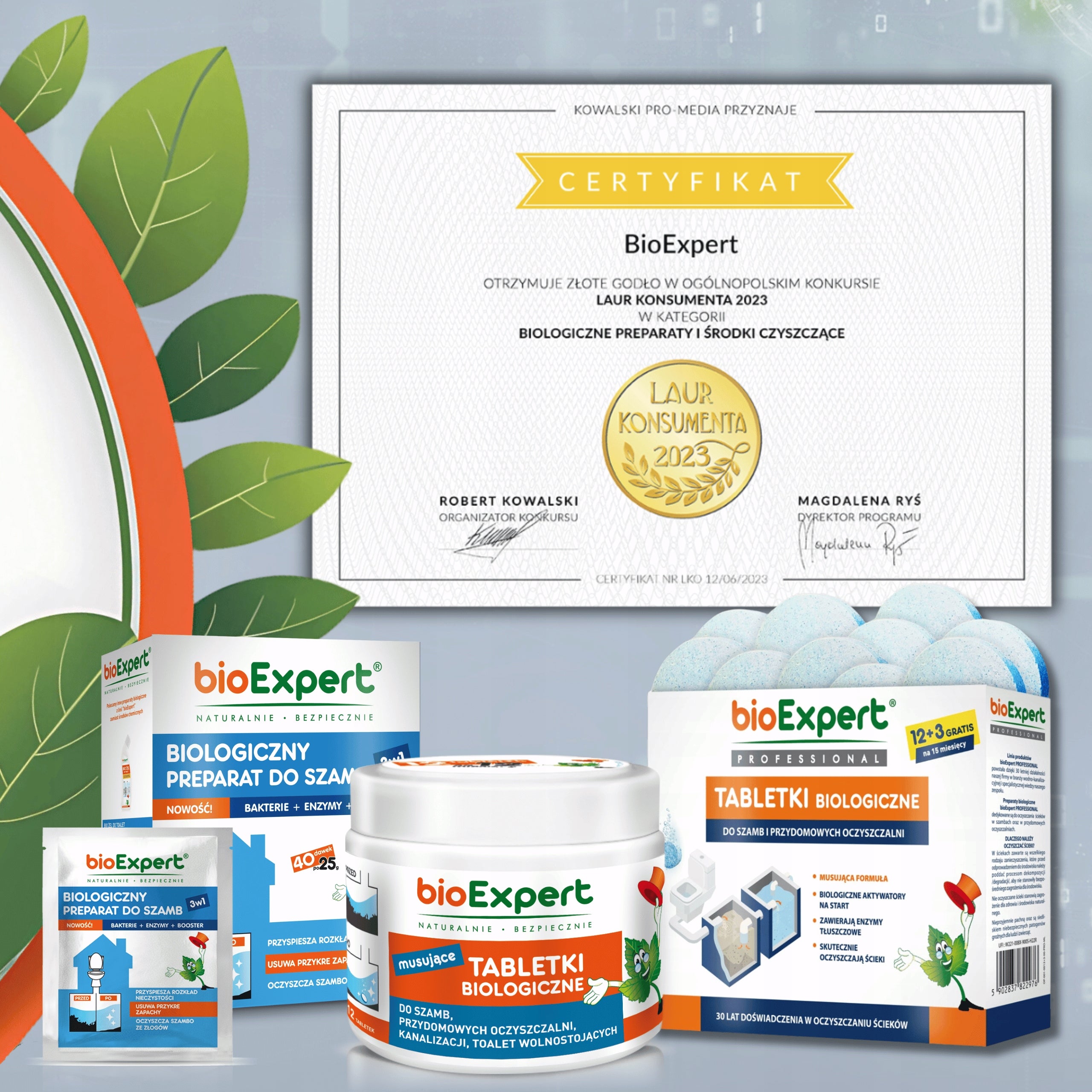 Bacteria for septic tanks and BIO treatment plants Tablets for YEAR+3 months bioExpert Product form tablets
