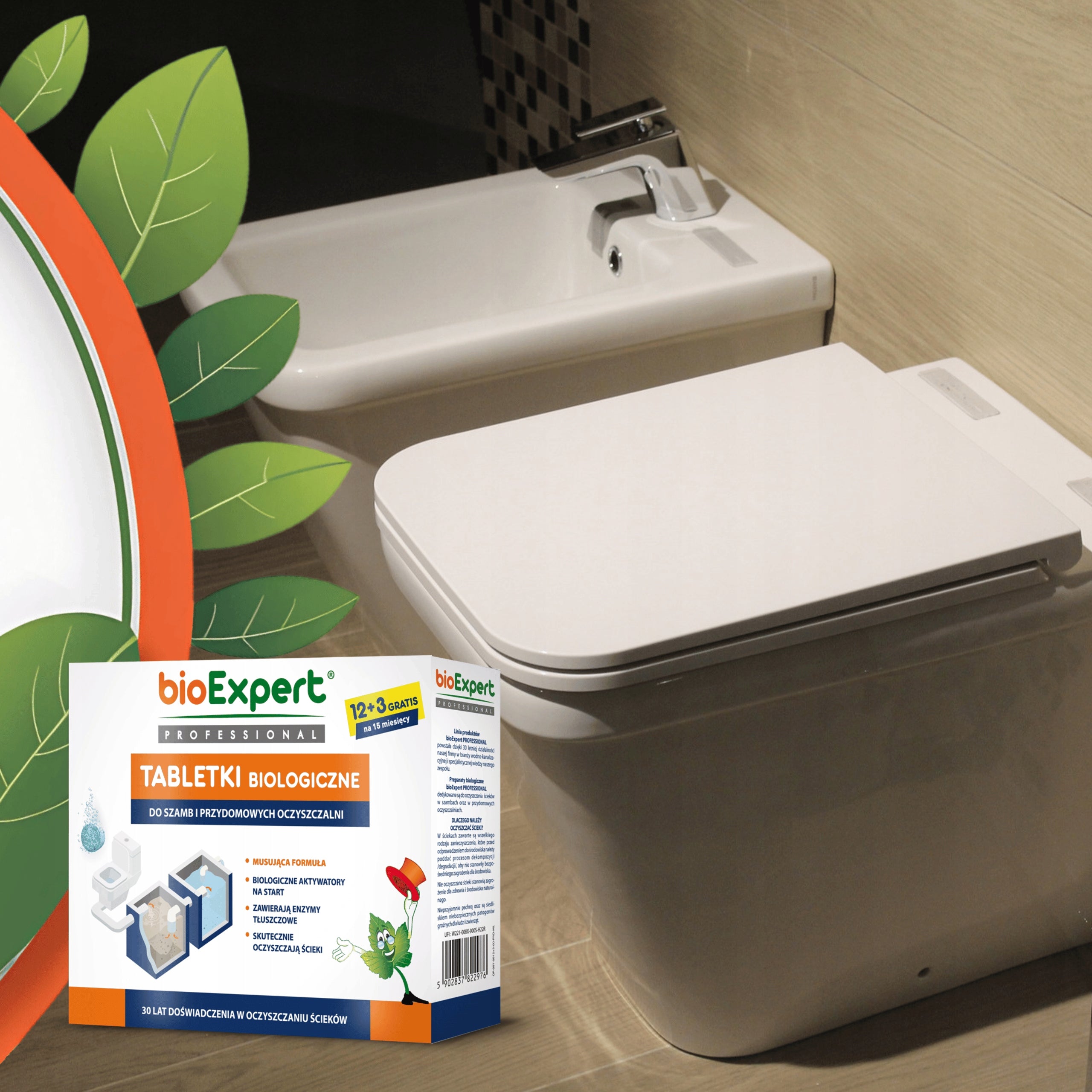 Bacteria for septic tanks and BIO treatment plants Tablets for YEAR+3 months bioExpert Weight 0.28 kg