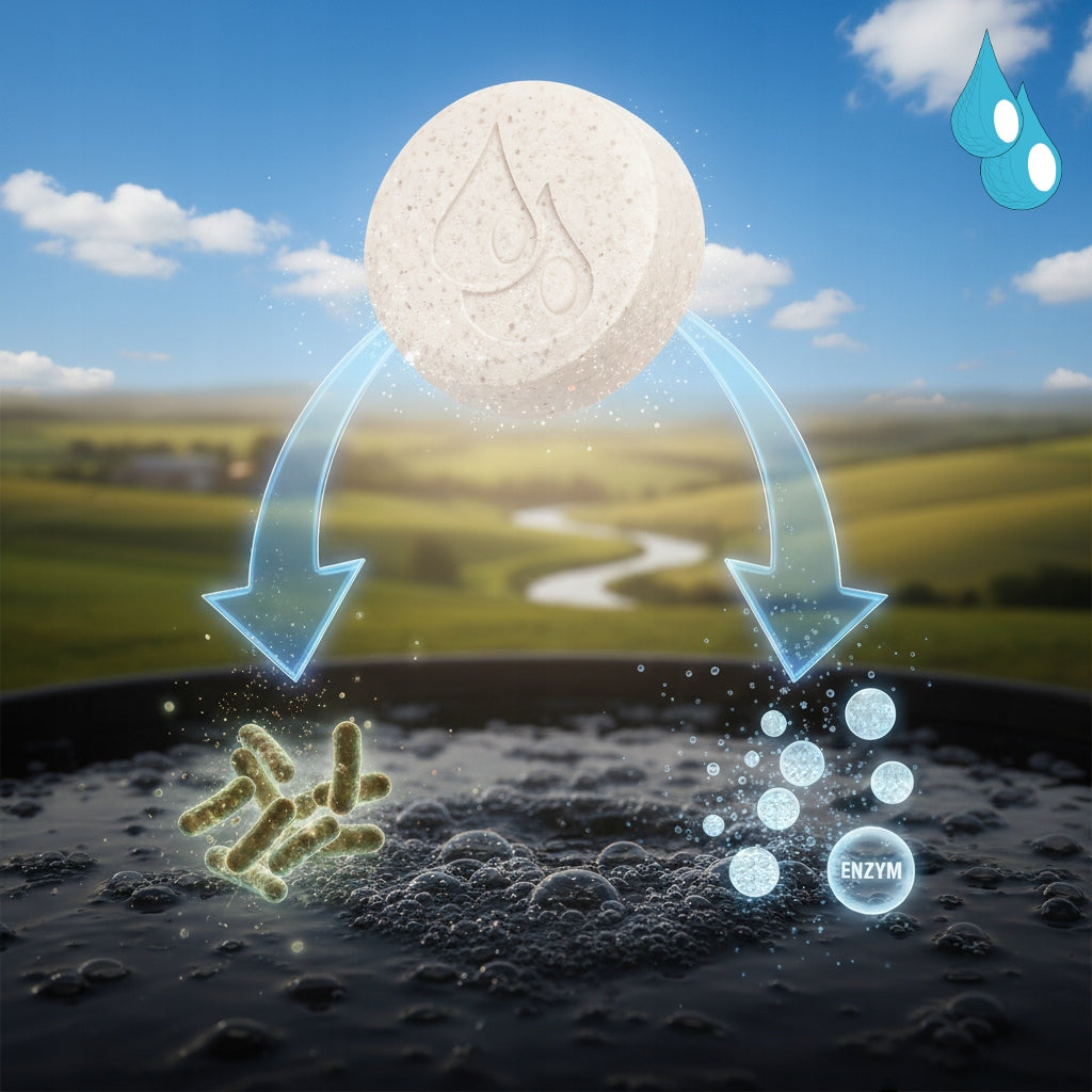 Bacteria strong tablets for septic tank +fats 30 tab biopreparation year + 3 months Manufacturer Hantpol