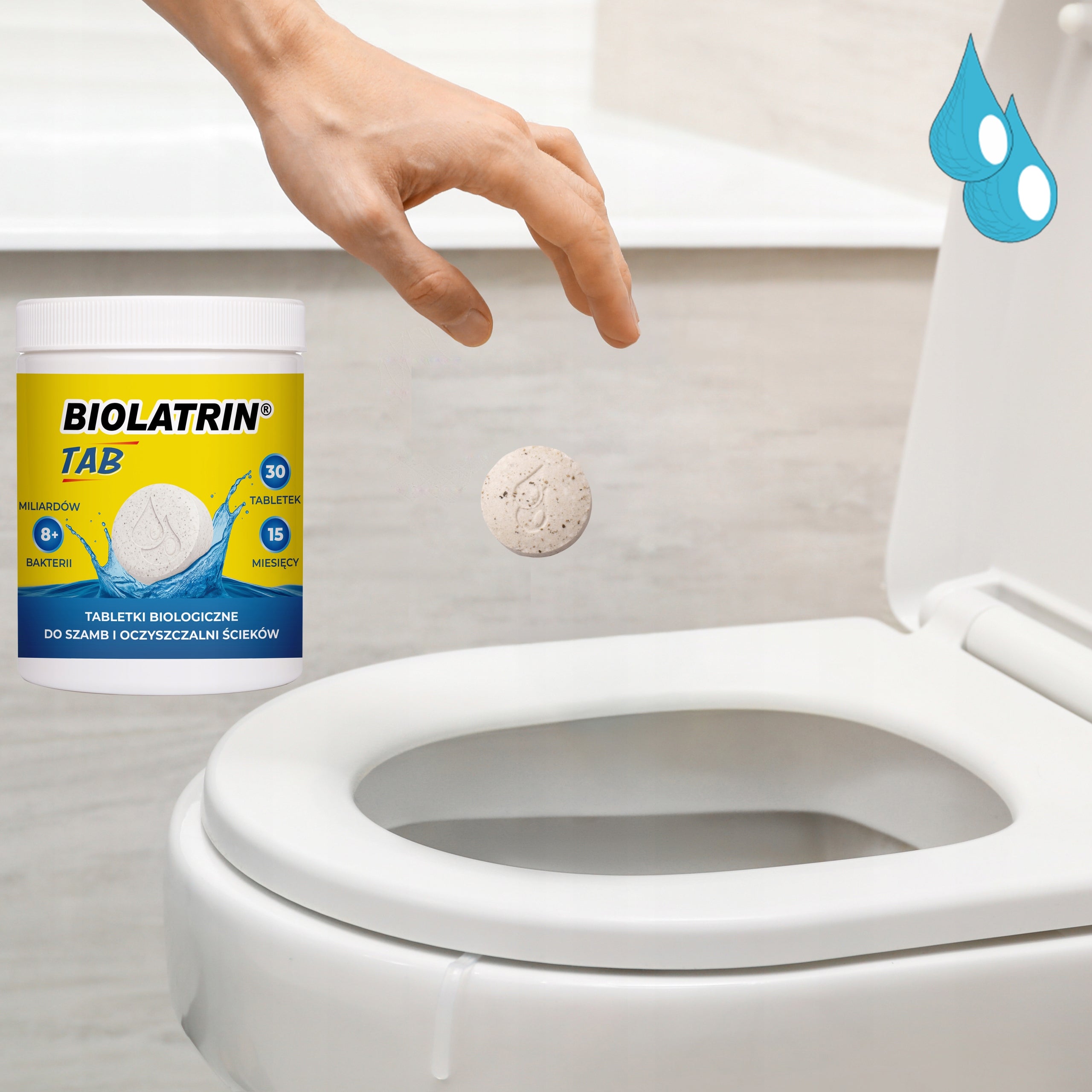 Bacteria strong tablets for septic tank +fats 30 tab biopreparation year + 3 months Manufacturer code BIO_TAB_30