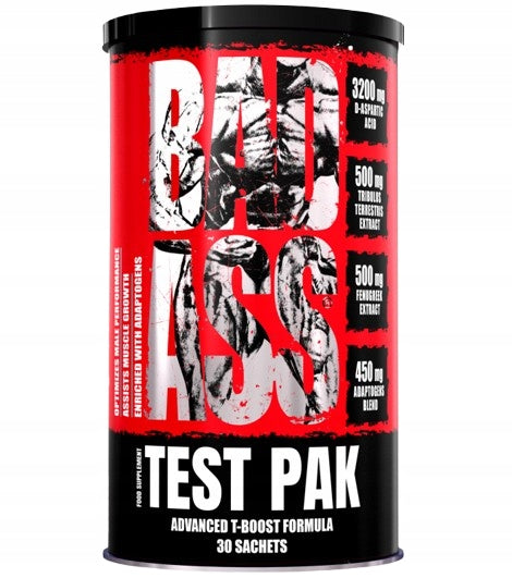 Bad Ass Test Pak 30 sachets Testo Booster Libido Muscle Strength Male