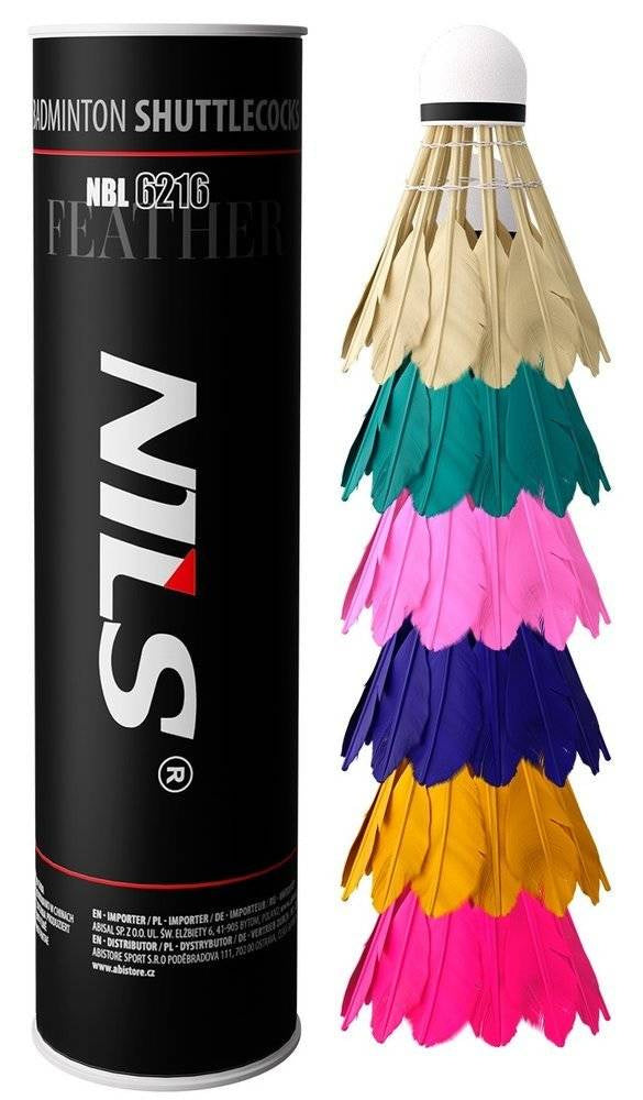 Badminton Darts Training Feather Colorful NILS Set of 6