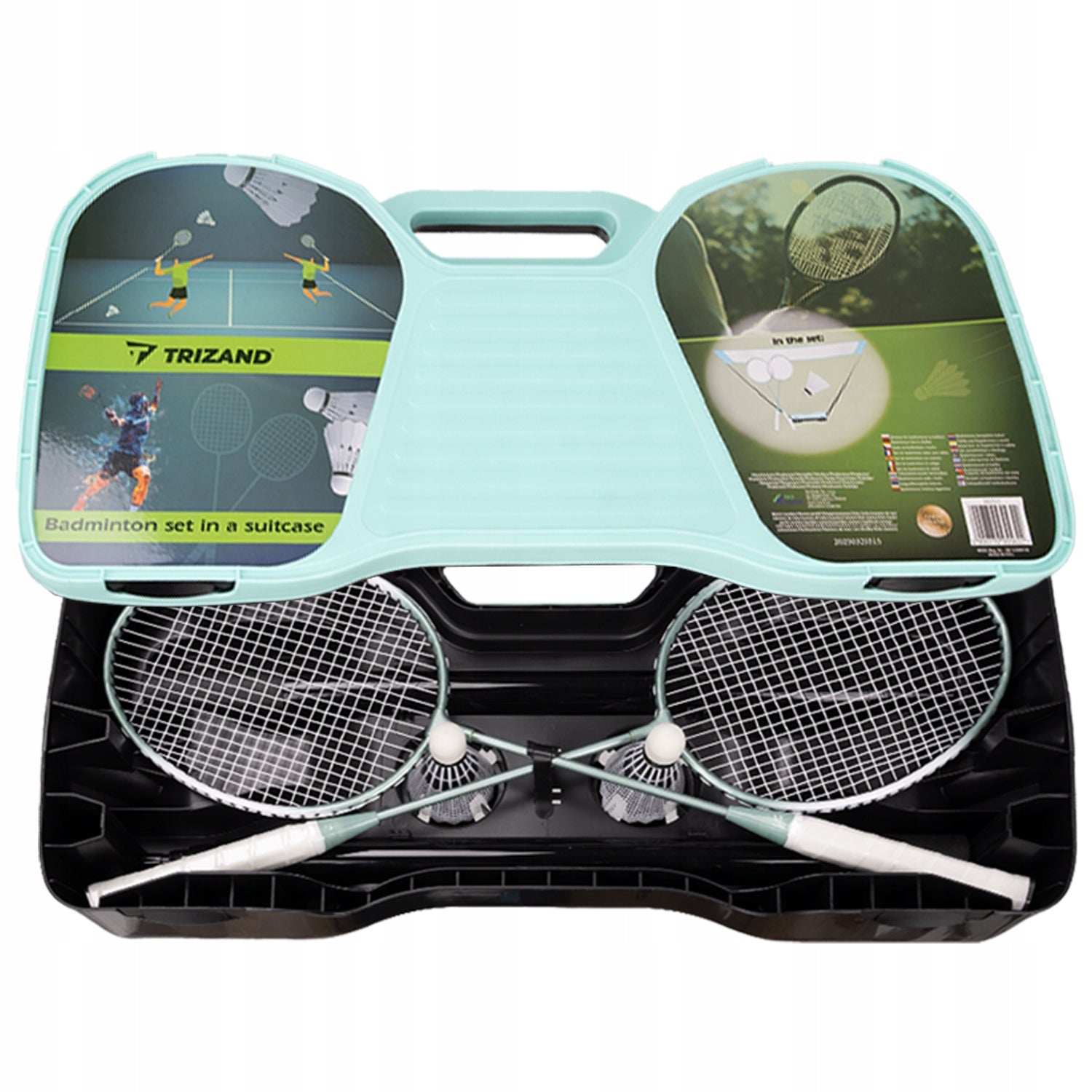 Badminton Game Set Mesh 2 Rackets Dart Suitcase Folding 4in1 Kind shuttlecock rocket mesh pole shuttlecock set racket set with shuttlecock