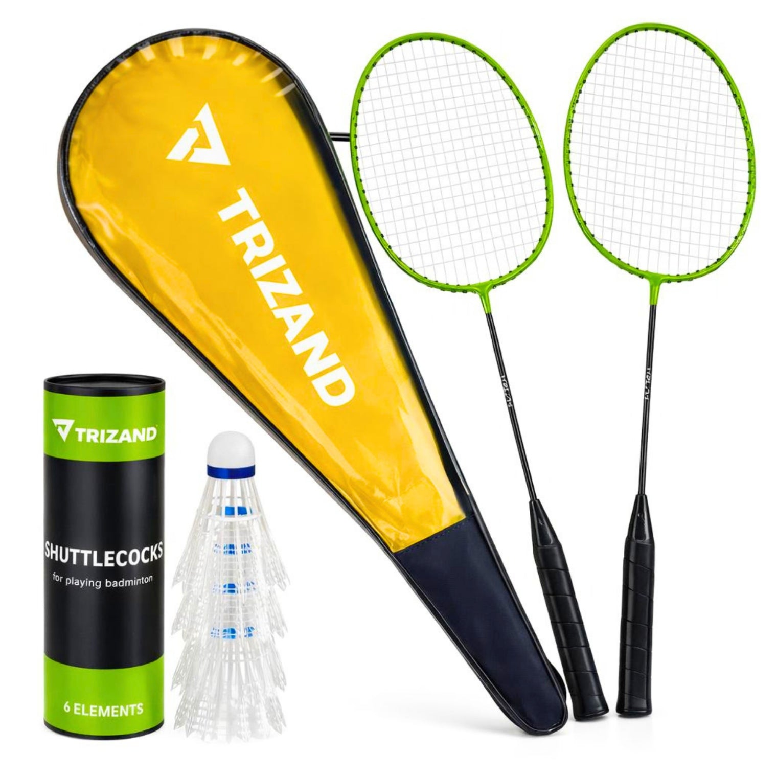 Badminton rackets 2 rackets 6 shuttlecocks + cover set BADMINTON