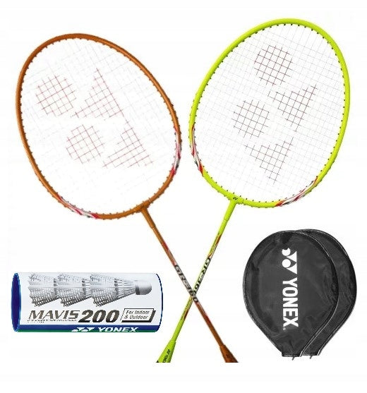 Badminton set 2 rackets Yonex GR-360 + 3 shuttlecocks Yonex