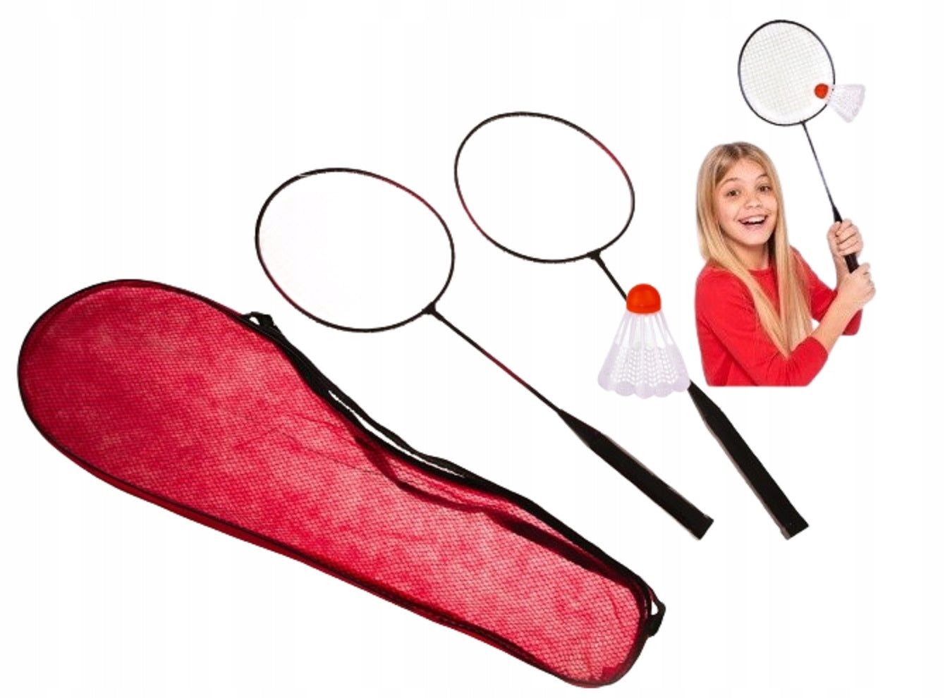 Badminton set 2 rackets + shuttlecock with cover Manufacturer code 88399