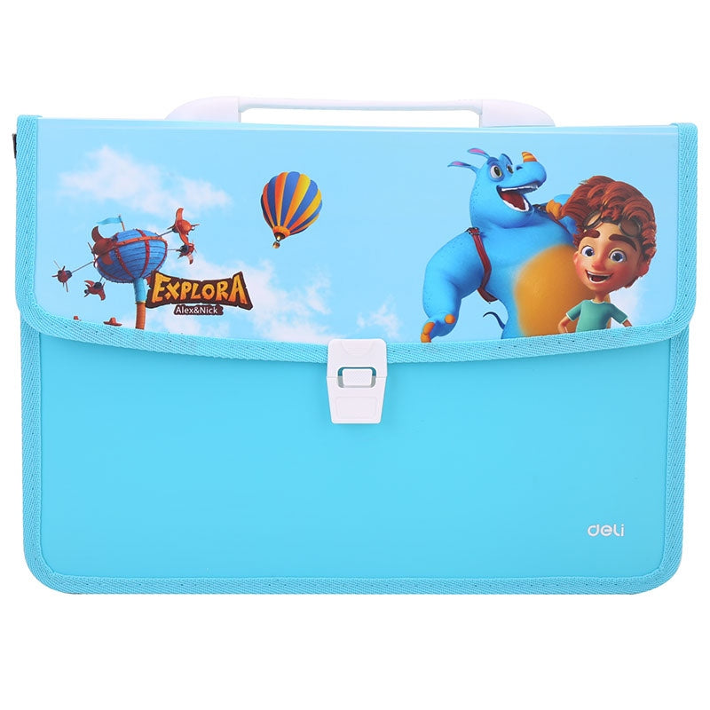 Bag Deli File With Compartments Z60202 2 Compartments - Blue Packaging status original