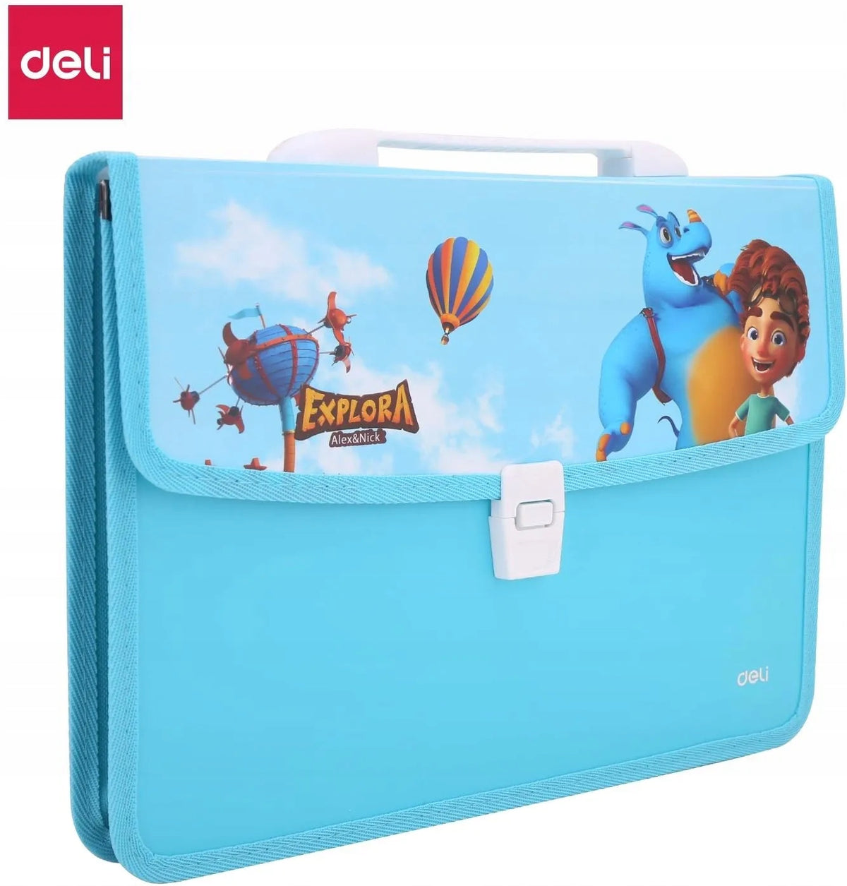 Bag Deli File With Compartments Z60202 2 Compartments - Blue