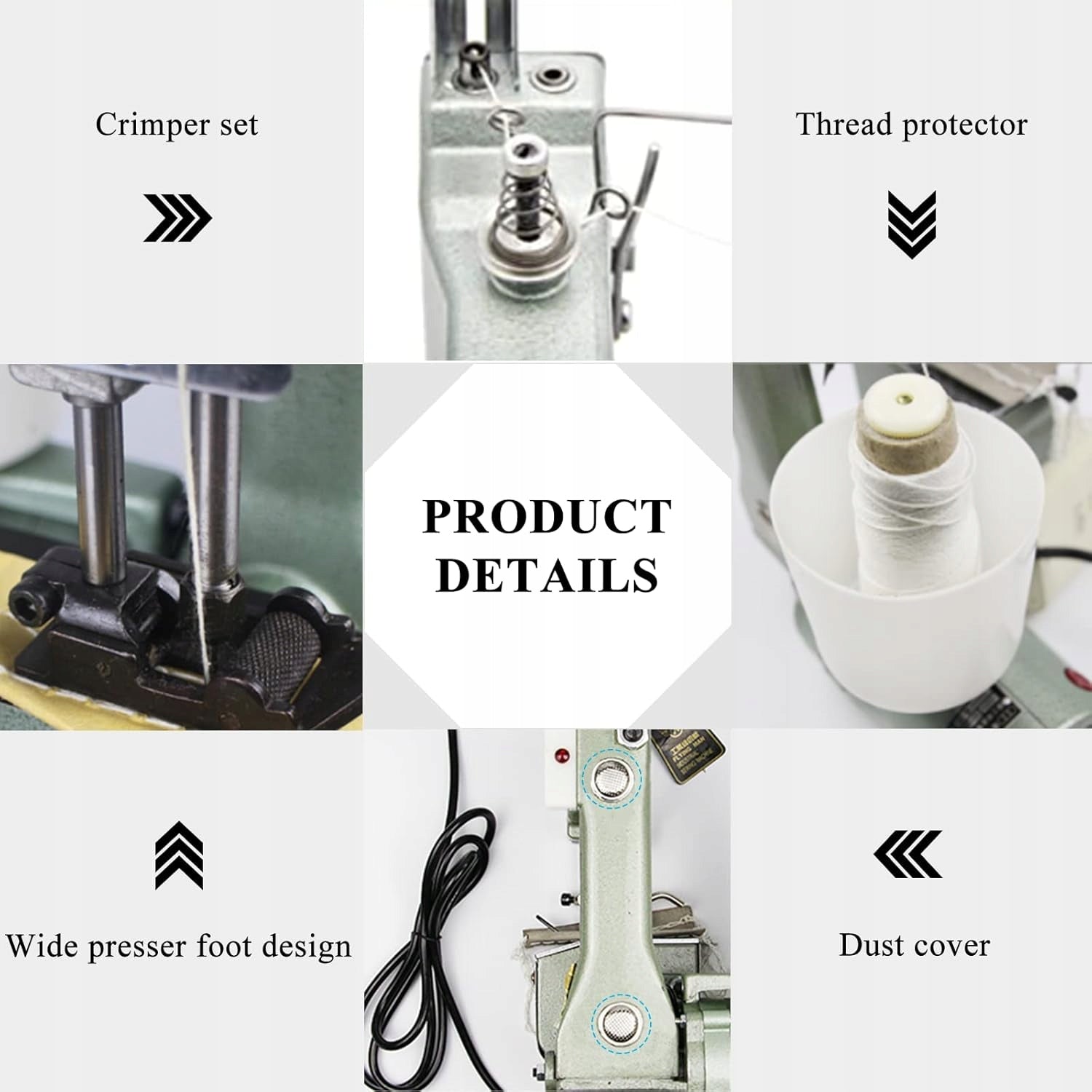 Bag Sewing Machine GK9-18 220V Portable Industrial 800rpm Dominant color green