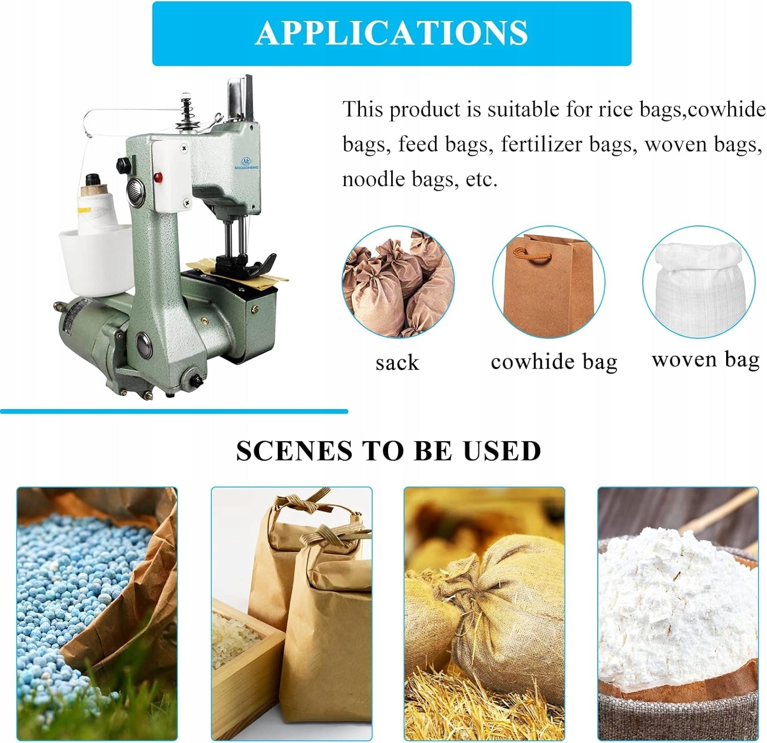 Bag Sewing Machine GK9-18 220V Portable Industrial 800rpm Product weight with unit packaging 6 kg