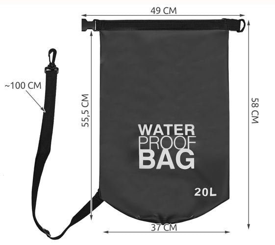 Bag Waterproof Kayak Bag Swimming Pool 20l Color black